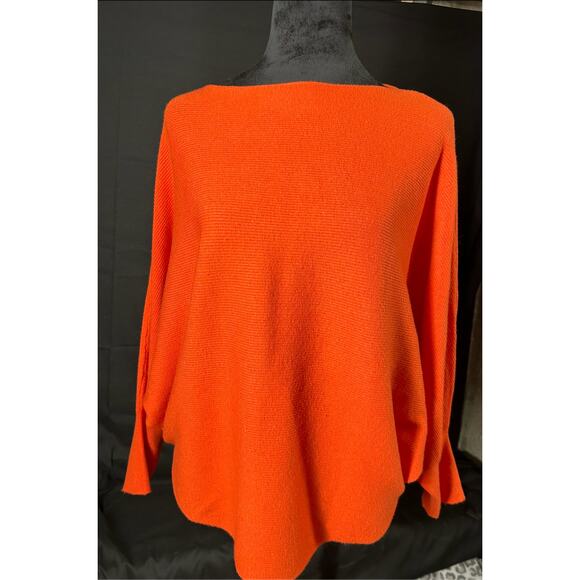 Kerisma Orange Poncho Shawl Size M/L - Picture 1 of 6